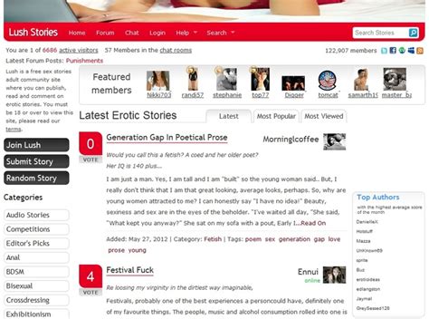 lush stories|Browse subject: Erotic stories .